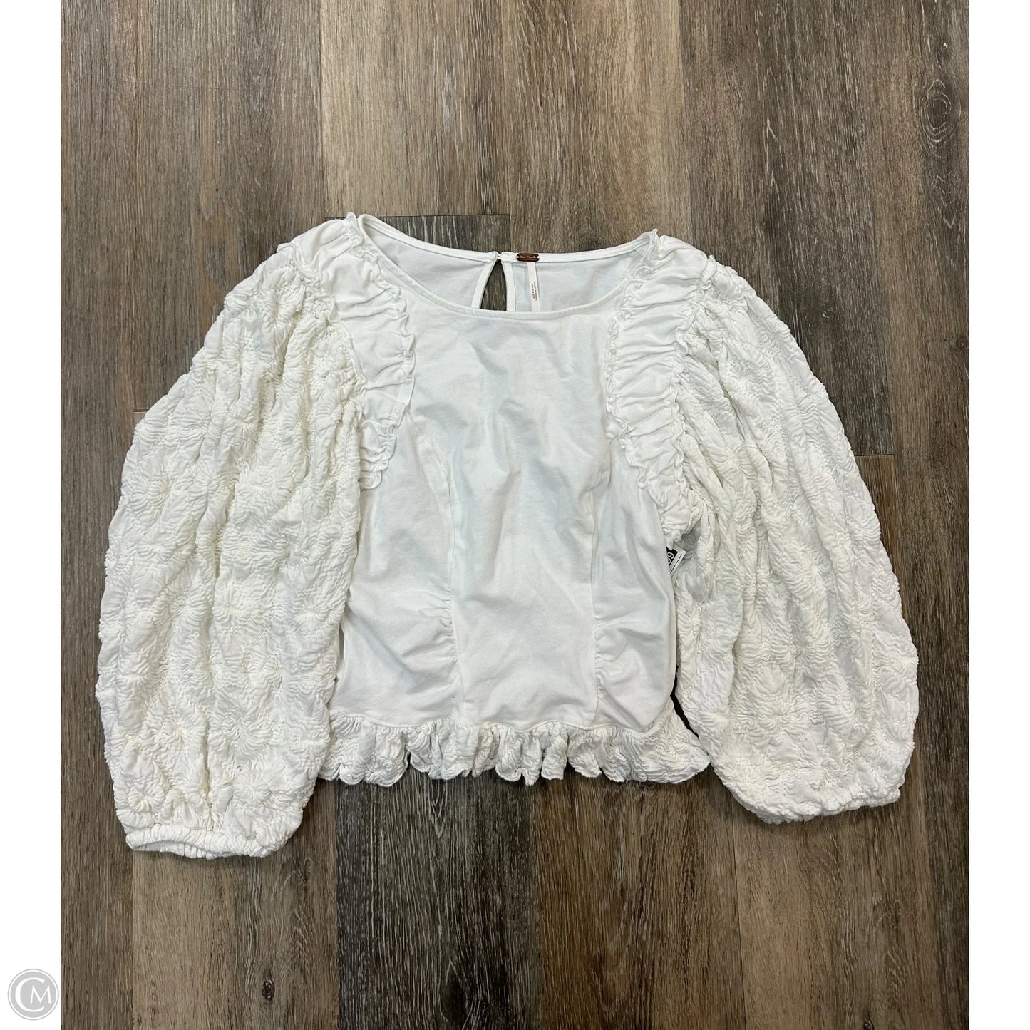 Blouse Long Sleeve By Free People In White, Size: S