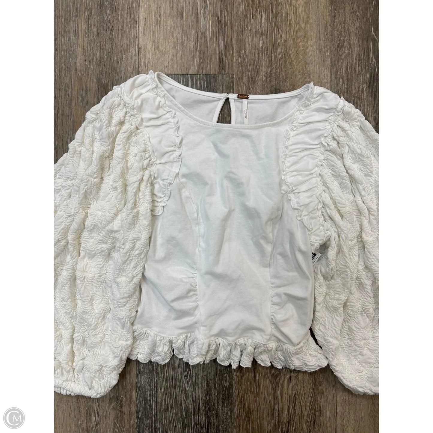 Blouse Long Sleeve By Free People In White, Size: S
