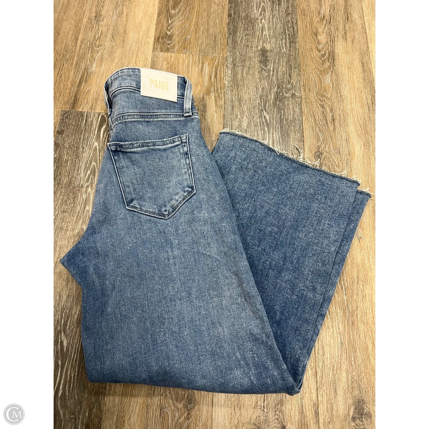 Jeans Wide Leg By Paige In Blue Denim, Size: 1/25