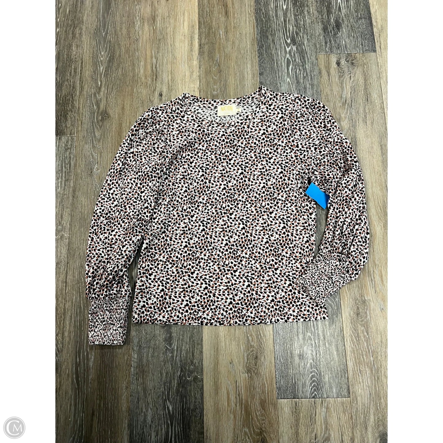 Top Long Sleeve By Nation Ltd In Animal Print, Size: S