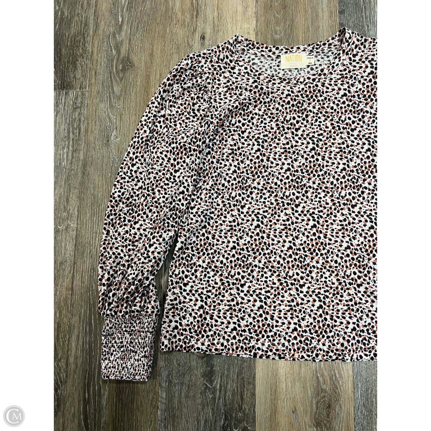 Top Long Sleeve By Nation Ltd In Animal Print, Size: S