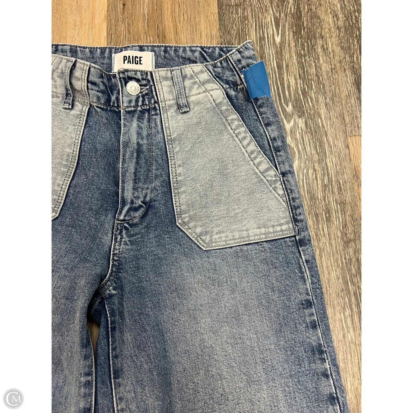 -Jeans Wide Leg By Paige In Blue Denim, Size: 2/26