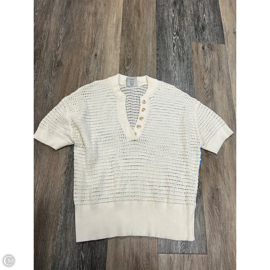 Sweater Short Sleeve By Varley In Cream, Size: Xxs