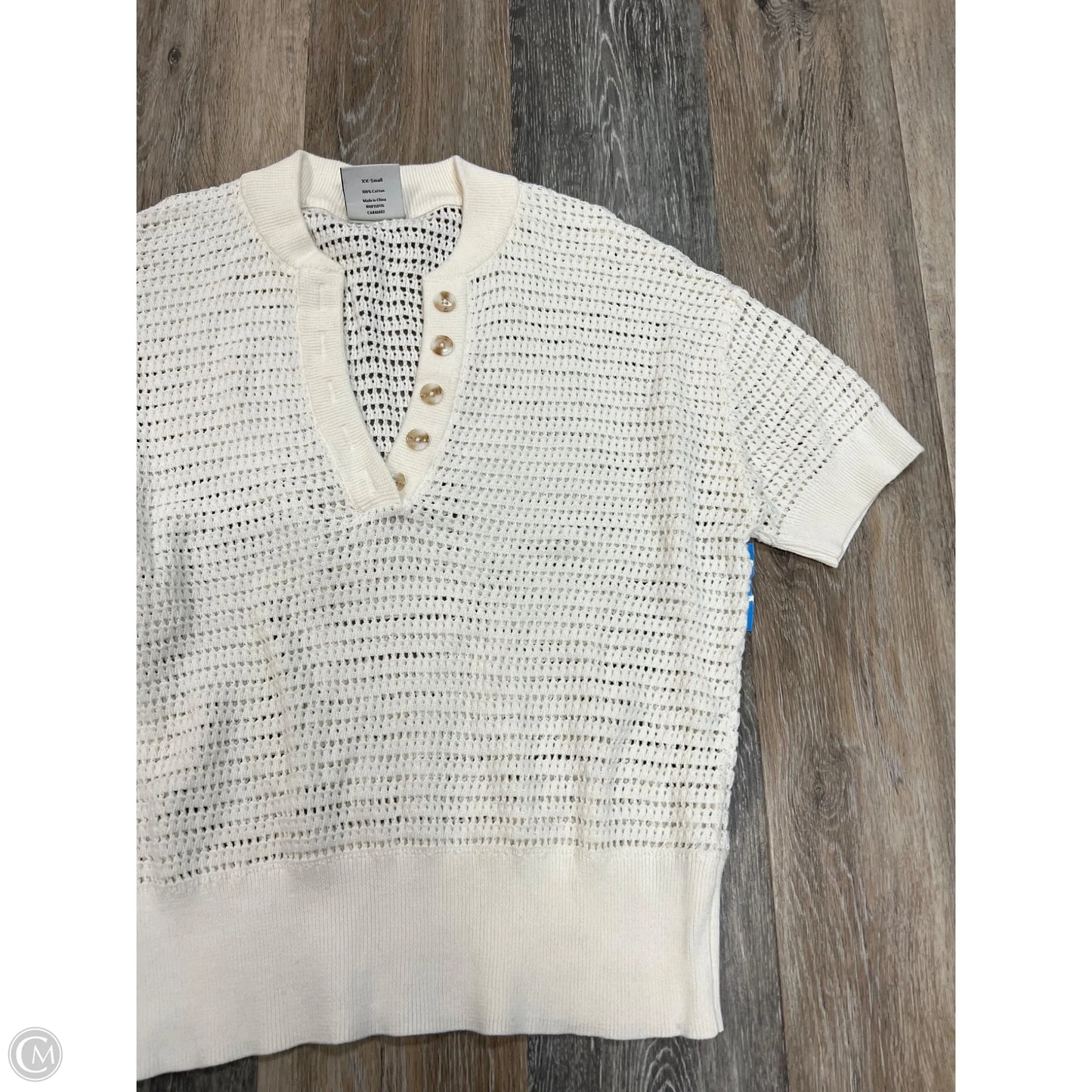 Sweater Short Sleeve By Varley In Cream, Size: Xxs