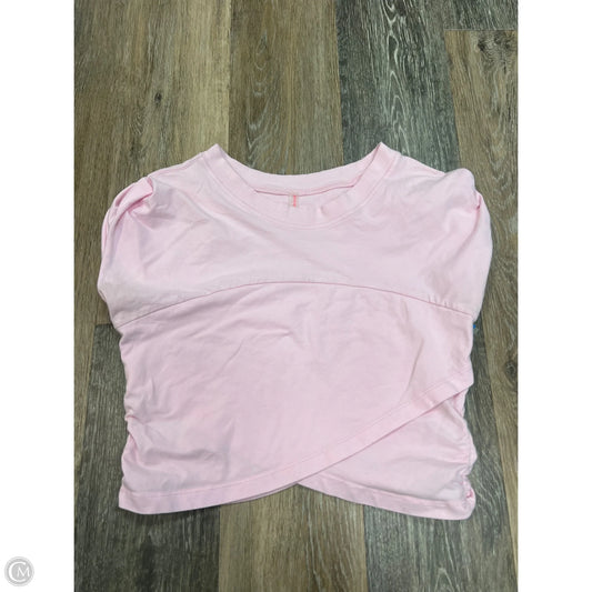 Athletic Top Short Sleeve By Free People In Pink, Size: M