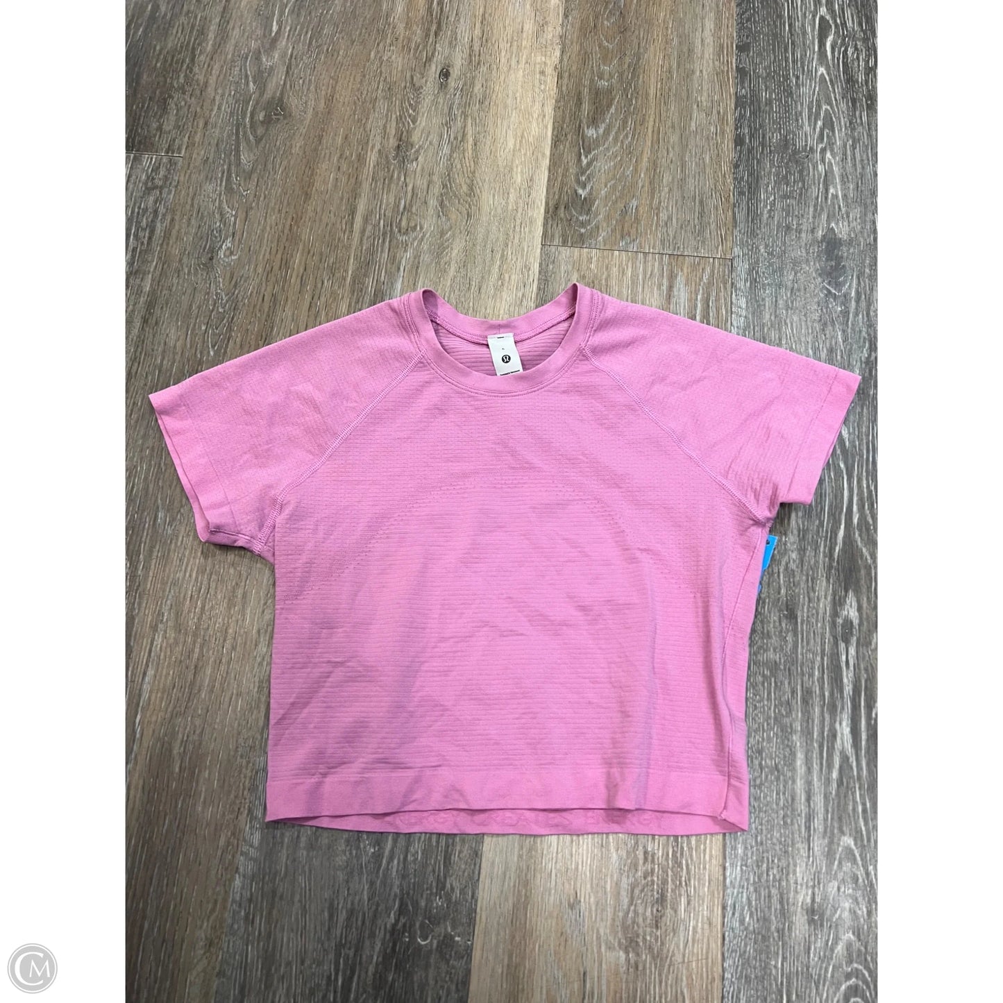 Athletic Top Short Sleeve By Lululemon In Pink, Size: 6