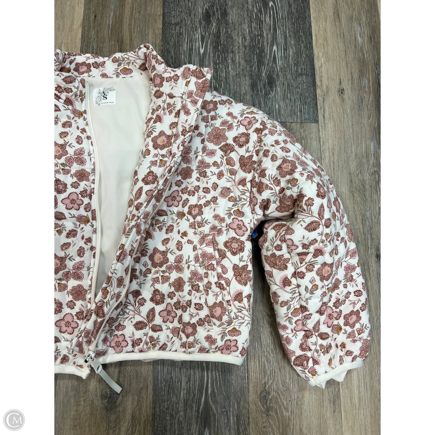 Jacket Puffer & Quilted By Altard State In Floral Print, Size: S