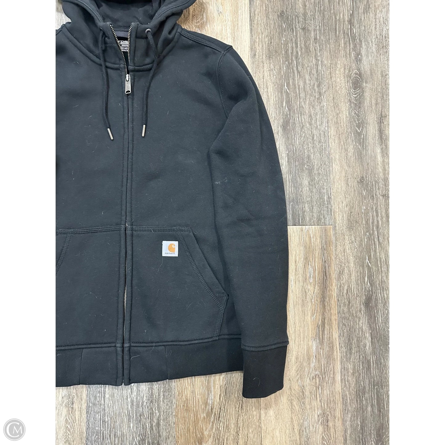 Athletic Sweatshirt Hoodie By Carhartt In Black, Size: M