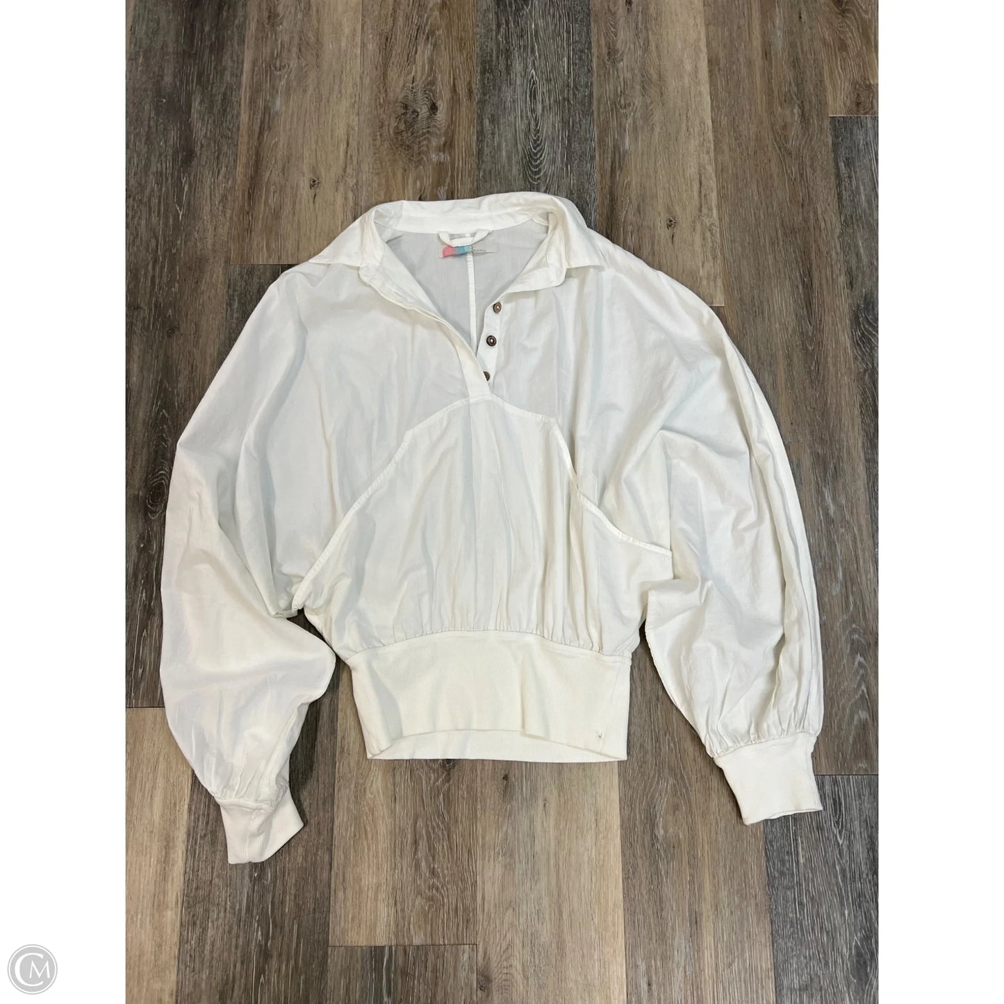 Blouse Long Sleeve By Free People In White, Size: S