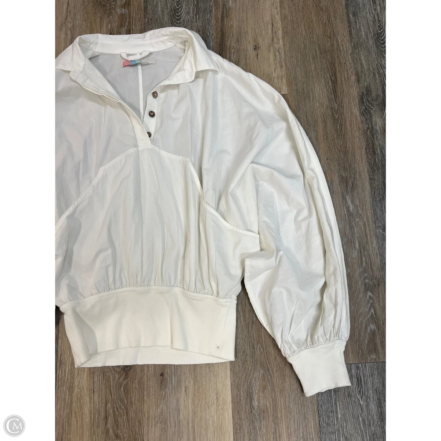 Blouse Long Sleeve By Free People In White, Size: S