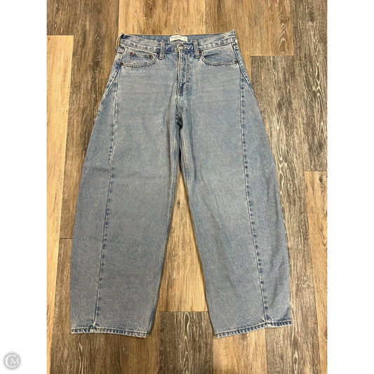 Jeans Wide Leg By Abercrombie And Fitch In Blue Denim, Size: 4/27