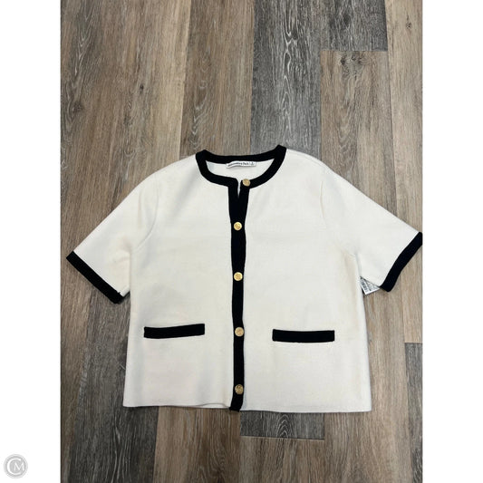 Sweater Cardigan By Abercrombie And Fitch In Black & White, Size: S