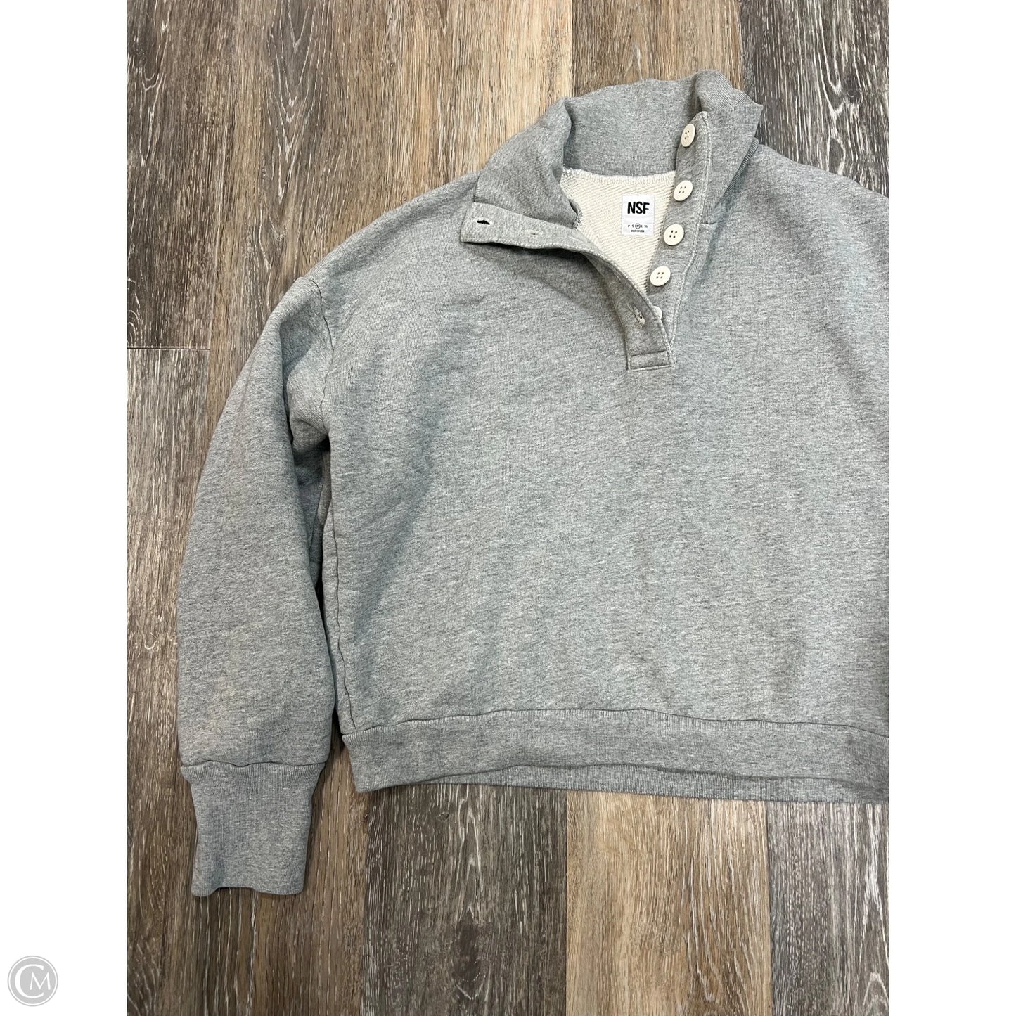 Sweatshirt Collar By NSF In Grey, Size: M