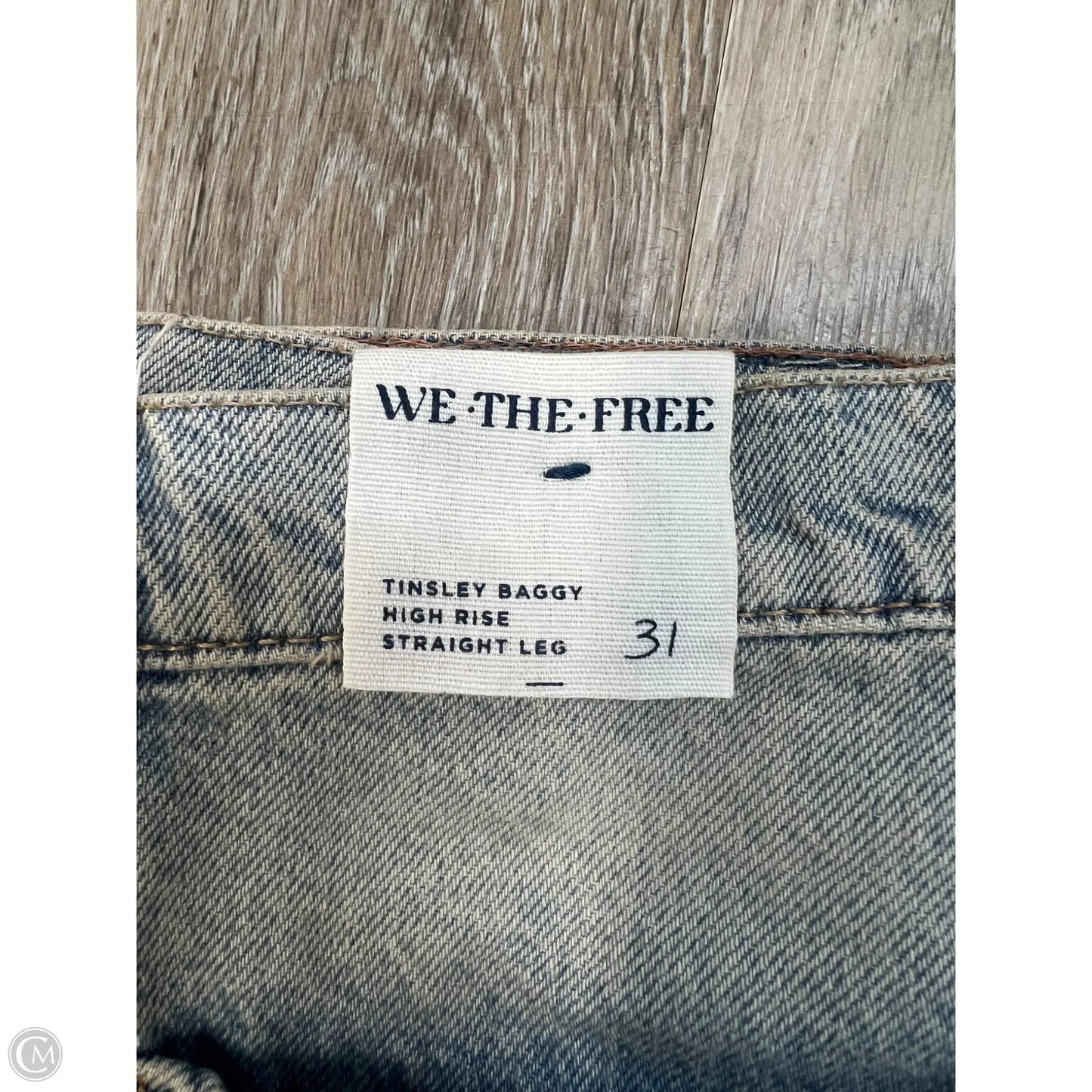 Jeans Straight By We The Free In Blue Denim, Size: 12/31