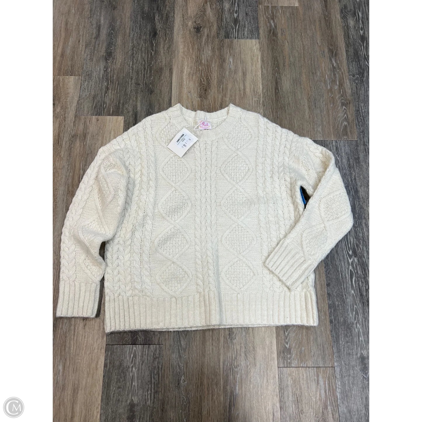 Sweater By Pink Pineapple In Cream, Size: Osfm