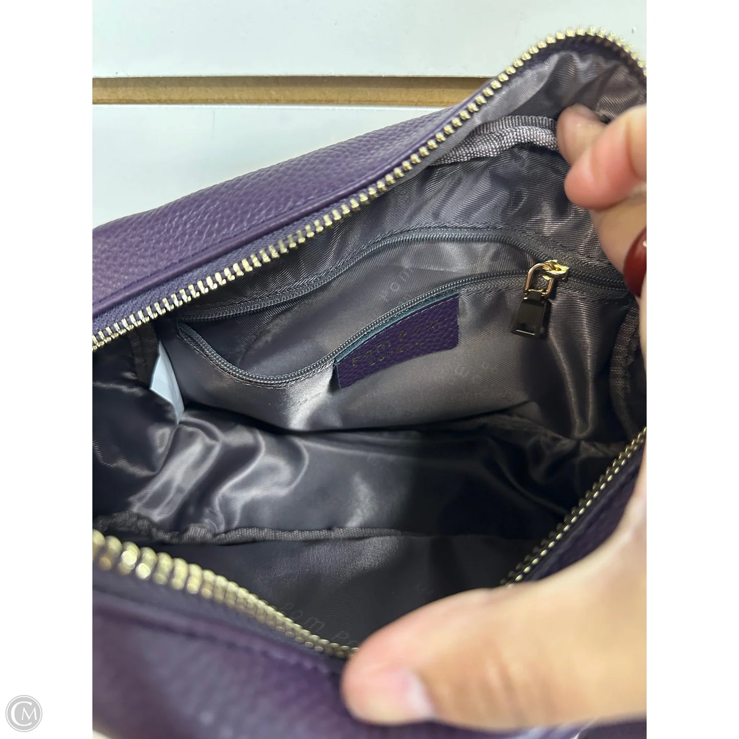 Crossbody Leather By Pom Pom London, Size: Medium