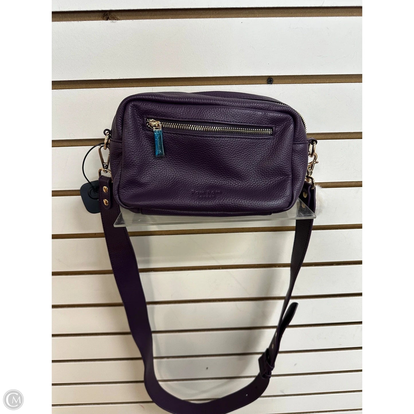 Crossbody Leather By Pom Pom London, Size: Medium