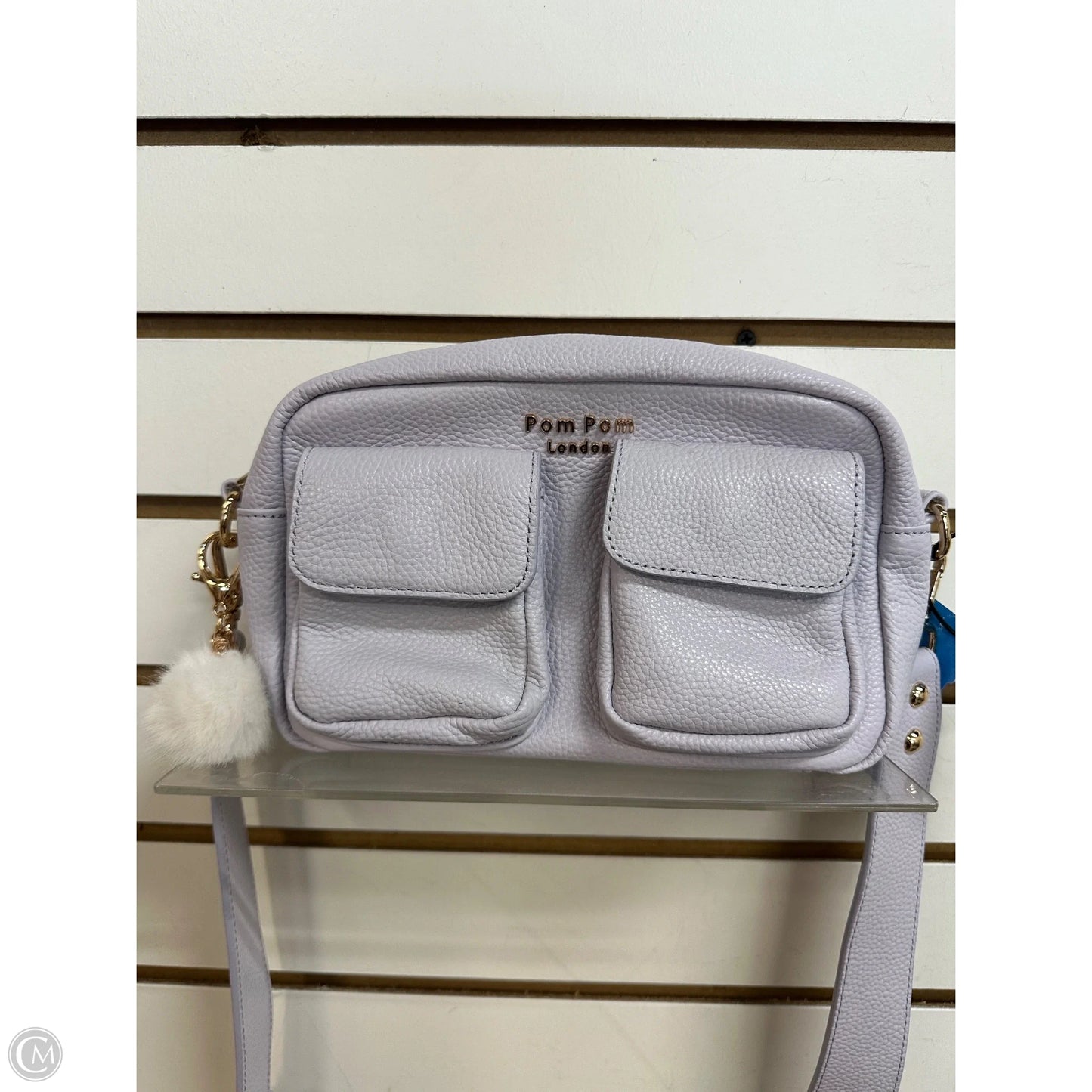 Crossbody Leather By Pom Pom London, Size: Medium