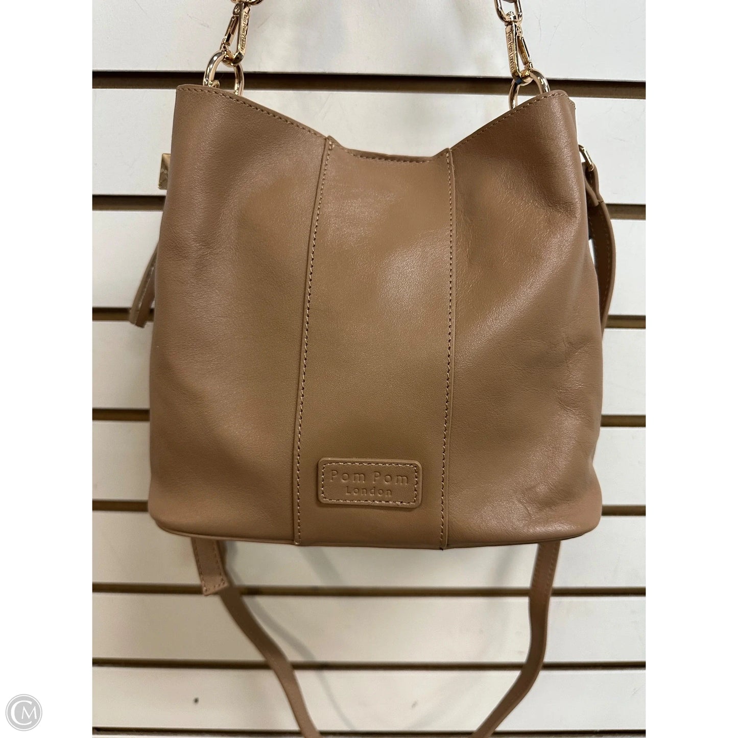 Crossbody Leather By Pom Pom London, Size: Medium