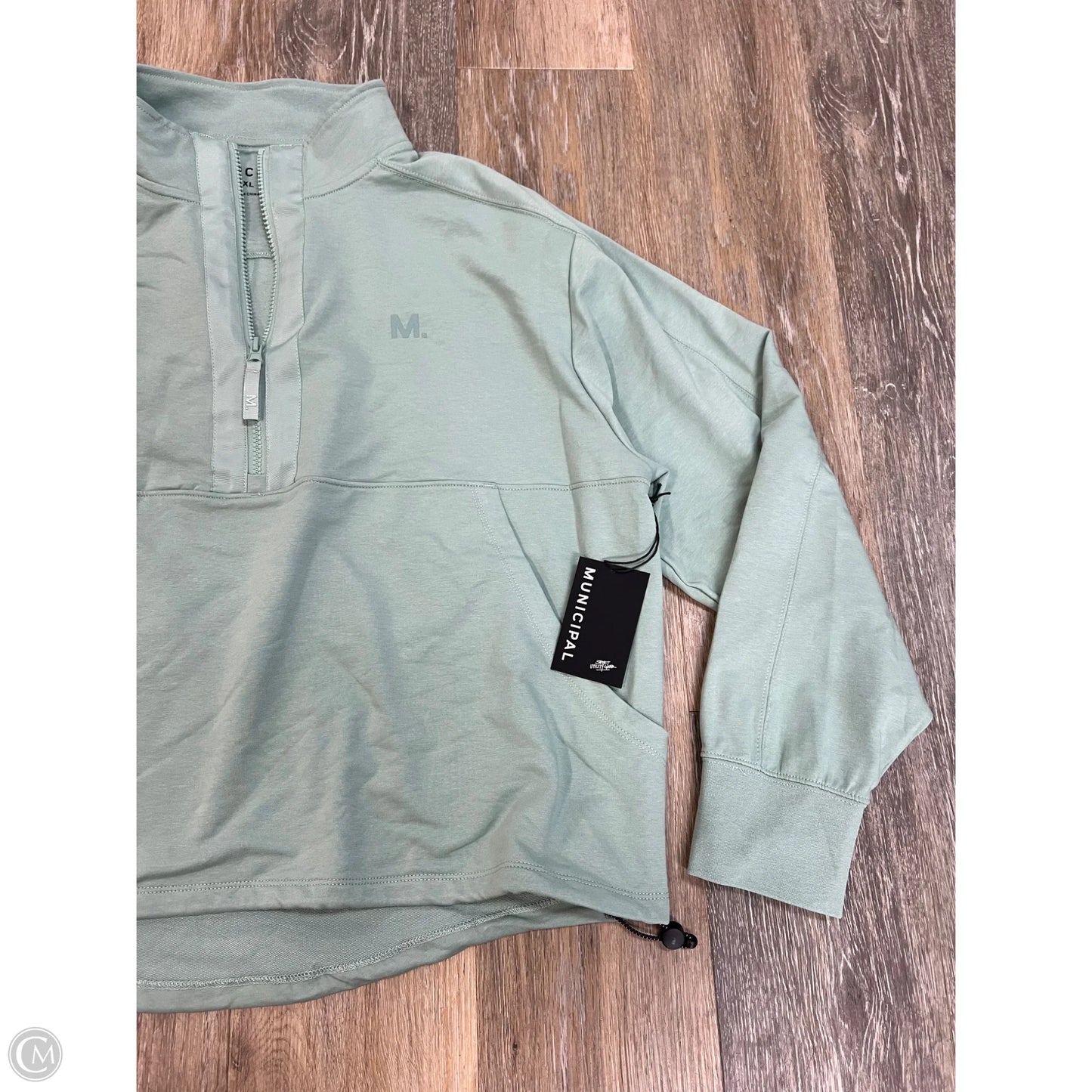 Athletic Sweatshirt Collar By Municipal In Green, Size: 2x