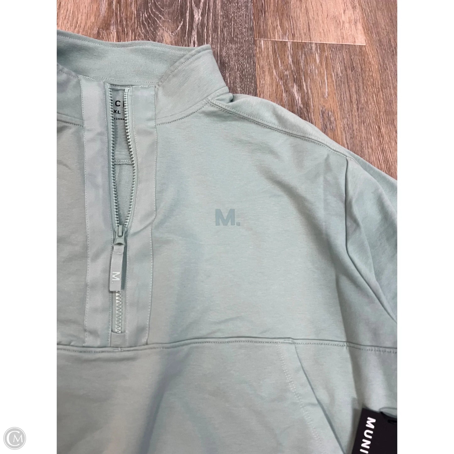 Athletic Sweatshirt Collar By Municipal In Green, Size: 2x