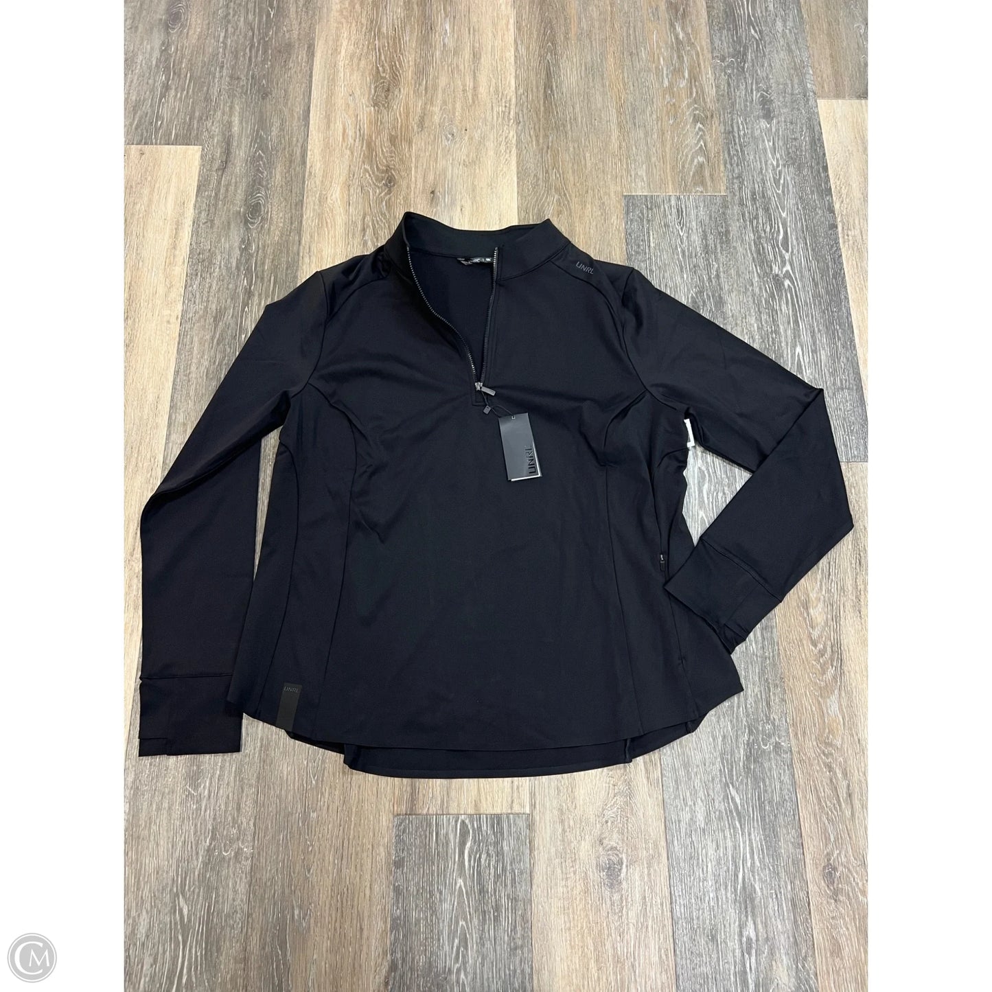 Athletic Top Long Sleeve Collar By UNRL In Black, Size: 2x