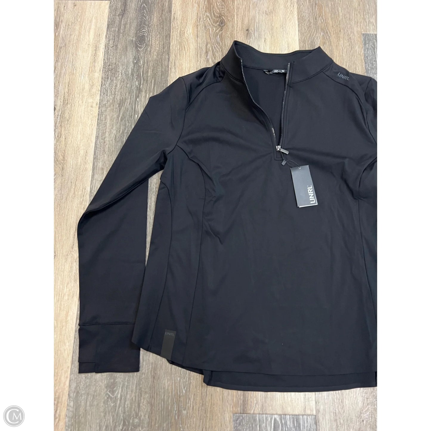 Athletic Top Long Sleeve Collar By UNRL In Black, Size: 2x