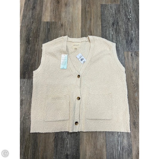 Vest Sweater By Thread And Supply In Cream, Size: 3x