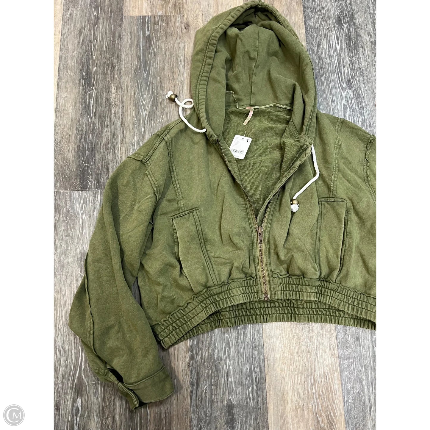 Sweatshirt Hoodie By Free People In Green, Size: S