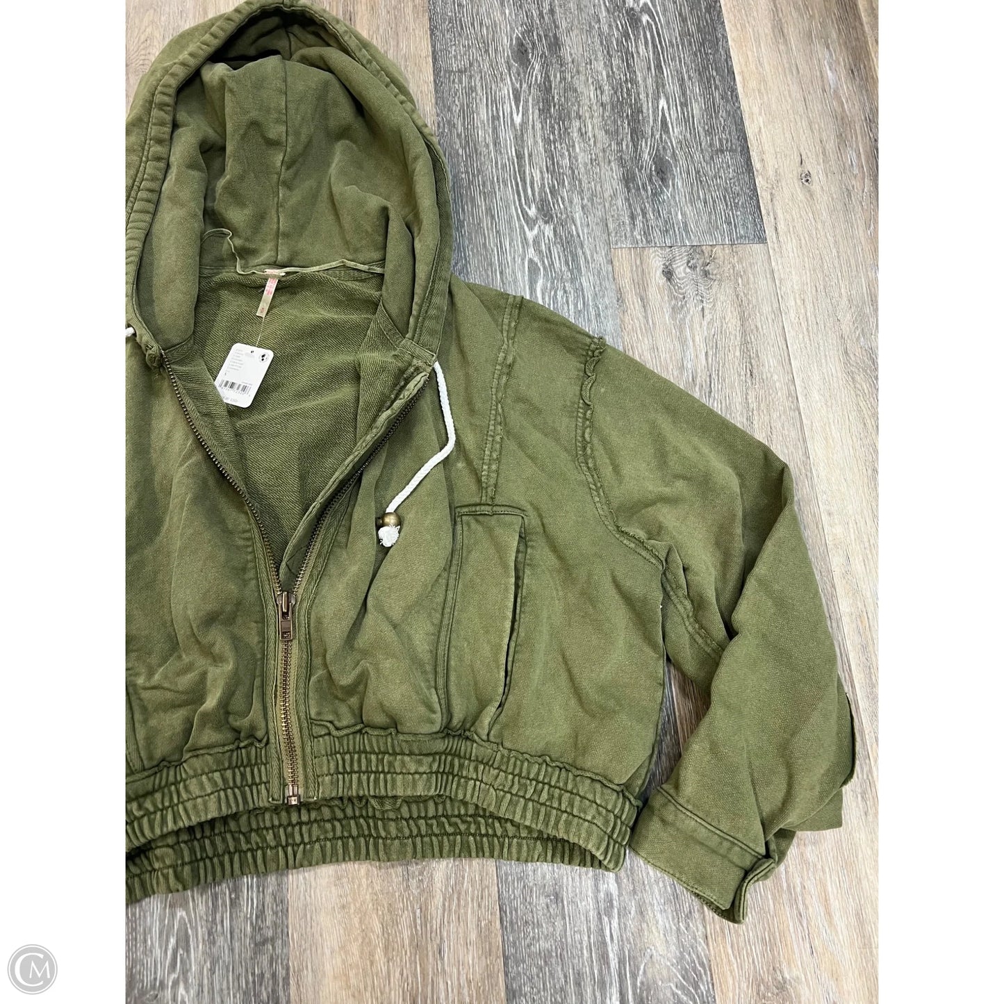 Sweatshirt Hoodie By Free People In Green, Size: S