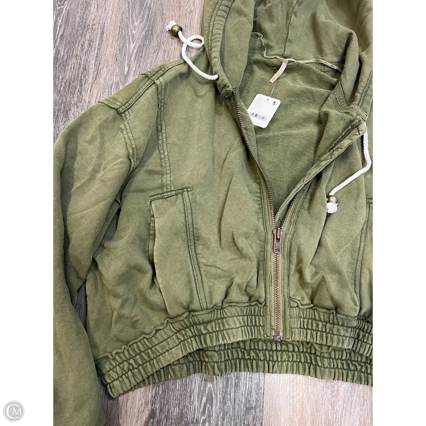 Sweatshirt Hoodie By Free People In Green, Size: S