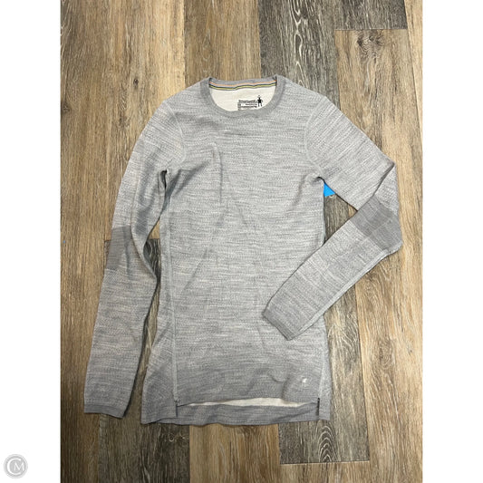 Athletic Top Long Sleeve Crewneck By Smartwool In Grey, Size: Xs