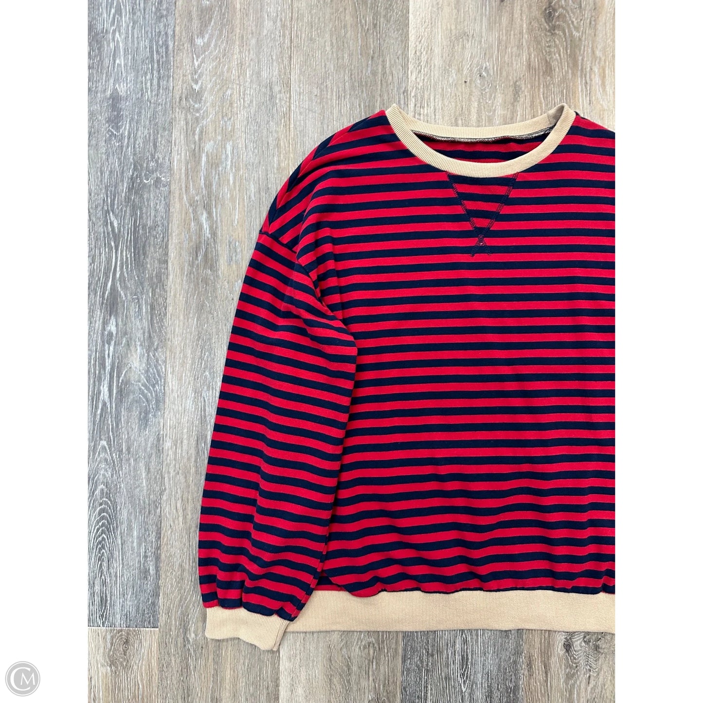 Top Long Sleeve By Clothes Mentor In Striped Pattern, Size: S