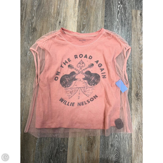 Top Short Sleeve By Pilcro In Coral, Size: S