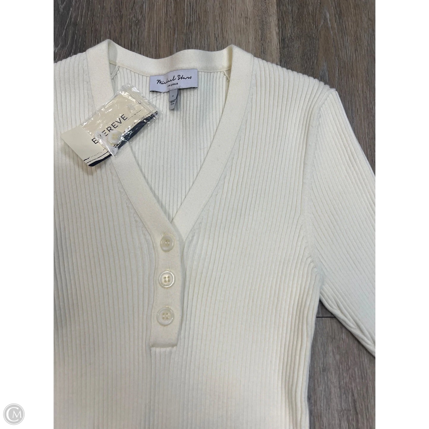 Top Short Sleeve By Michael Stars In Cream, Size: S