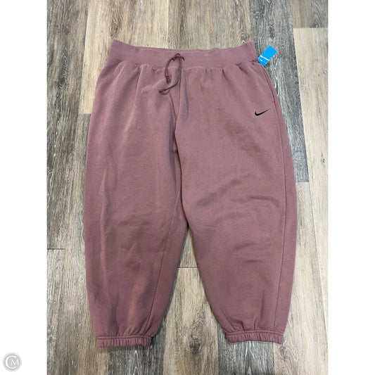 Athletic Pants By Nike Apparel In Mauve, Size: 3x