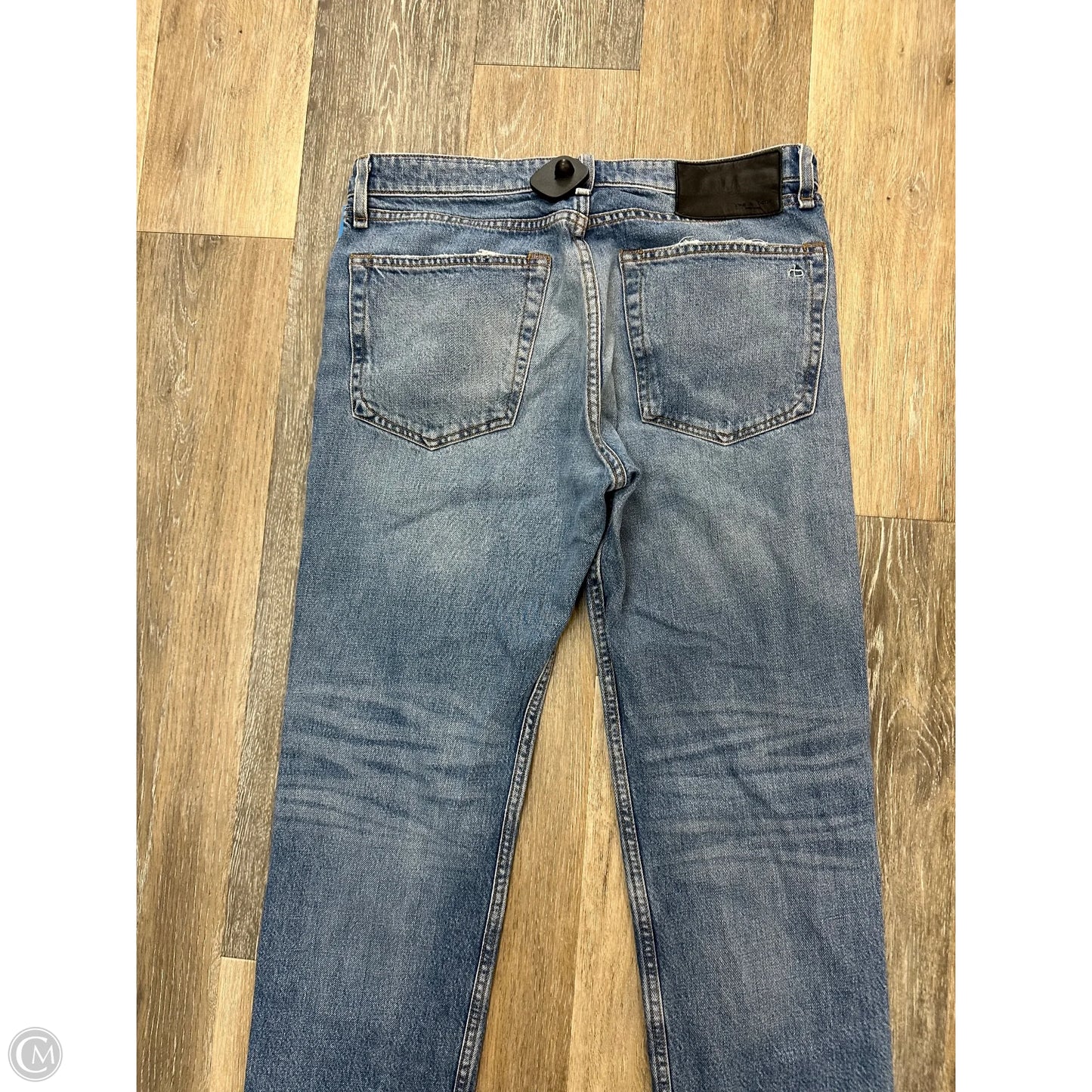 Jeans Straight By Rag And Bone In Blue Denim, Size: 8