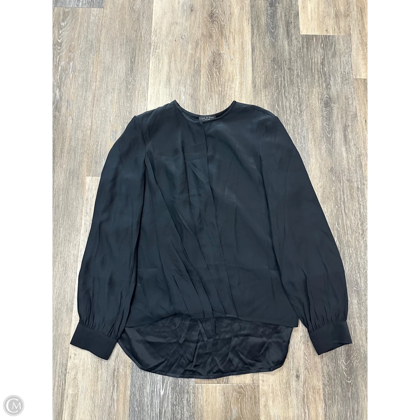 Blouse Long Sleeve By Rag And Bone In Black, Size: M