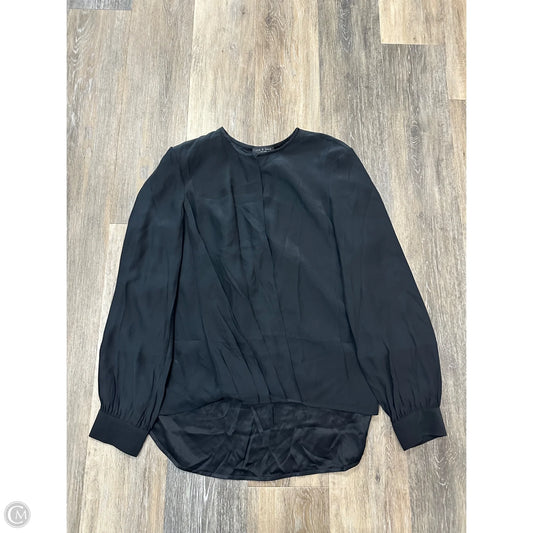Blouse Long Sleeve By Rag And Bone In Black, Size: M