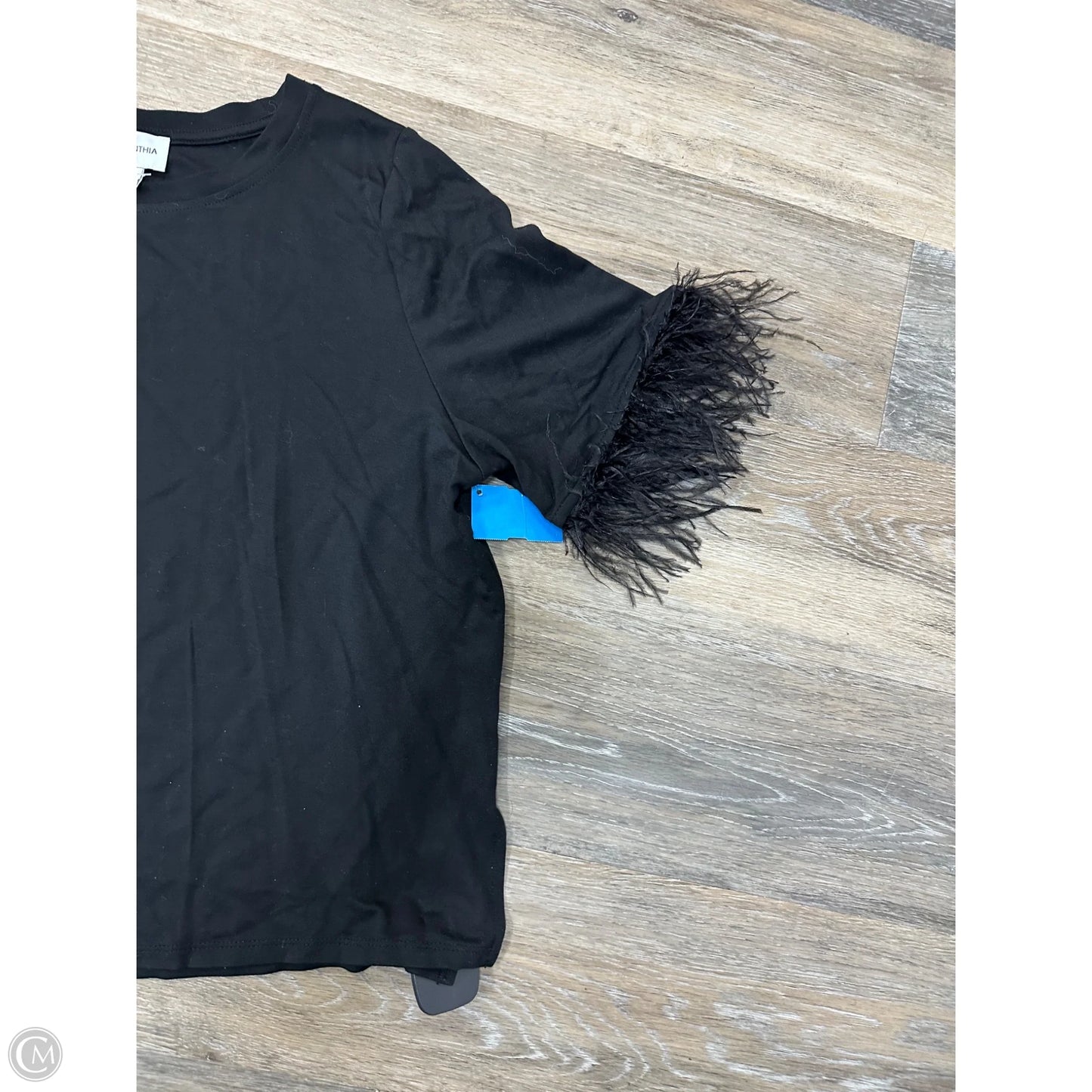 Top Short Sleeve By For Cynthia In Black, Size: S