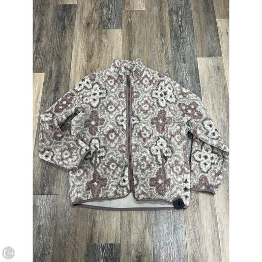 Jacket Faux Fur & Sherpa By Abercrombie And Fitch In Grey & Purple, Size: Xl