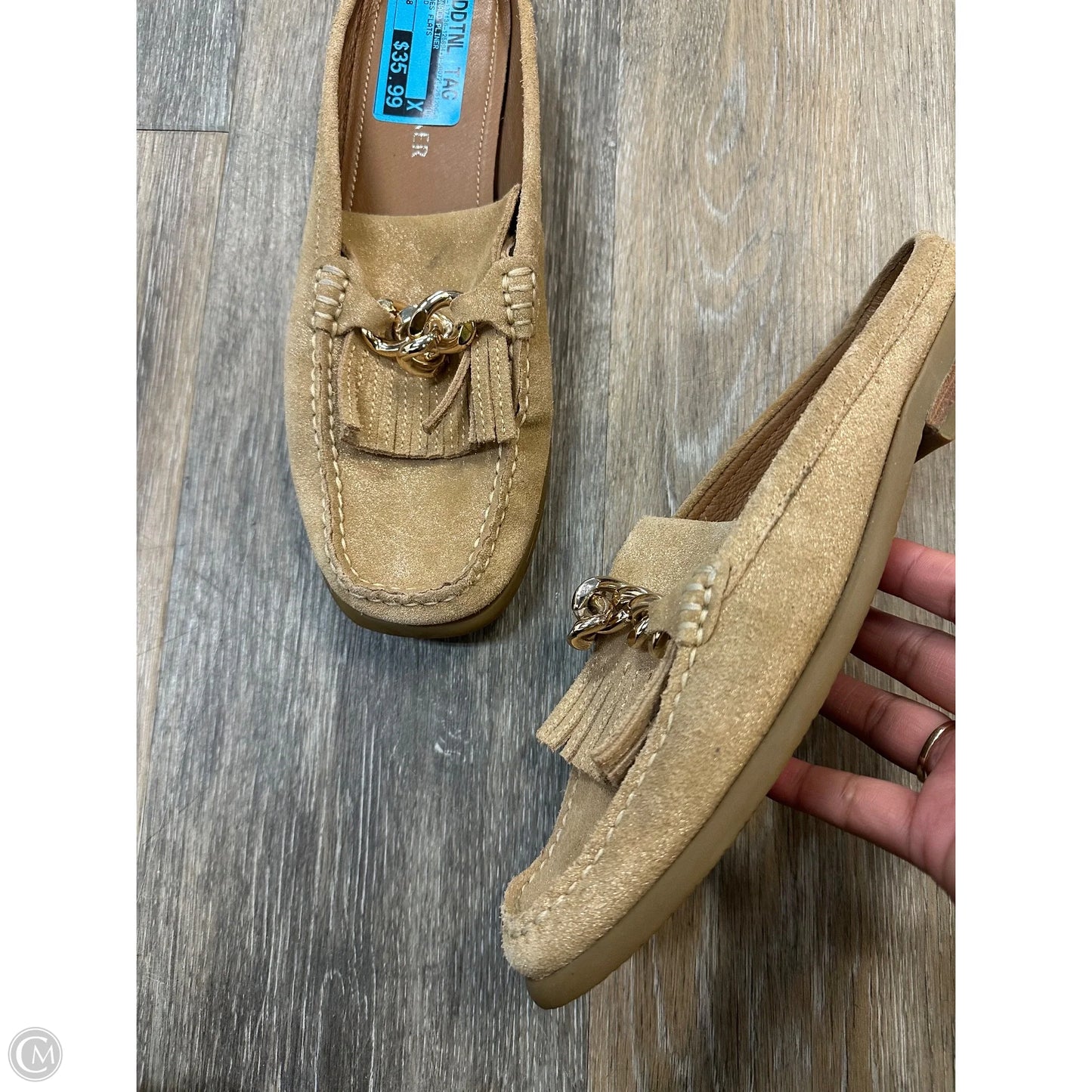 Shoes Flats By Donald Pliner In Gold, Size: 8