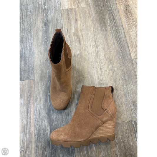 Boots Ankle Heels By Sorel In Brown, Size: 8
