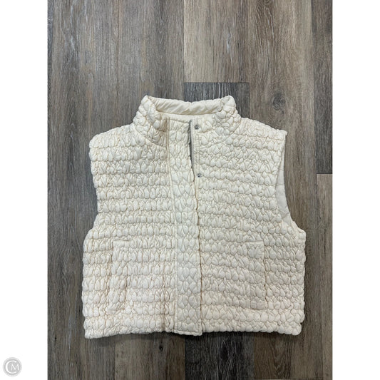 Vest Puffer & Quilted By Current Air In Cream, Size: S