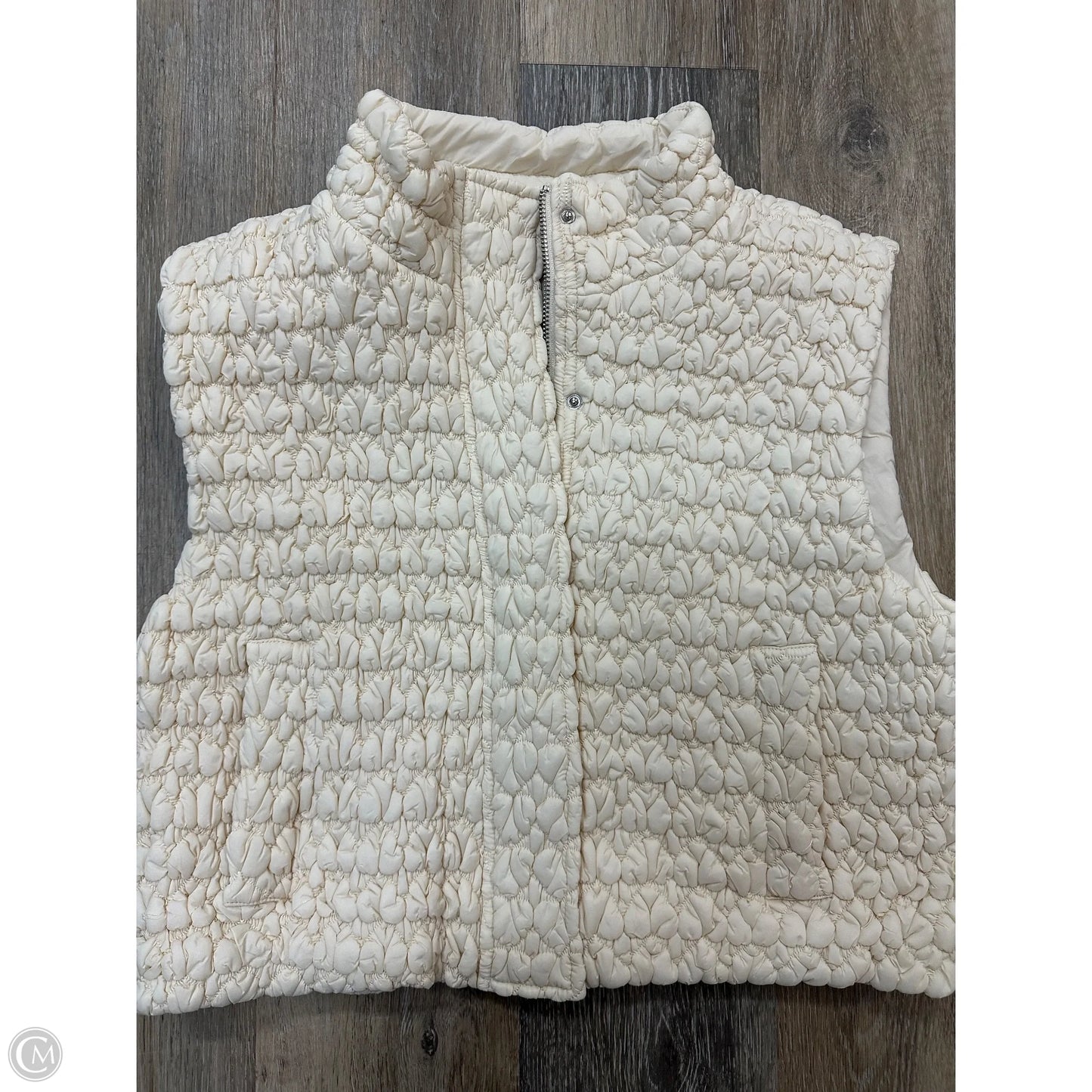 Vest Puffer & Quilted By Current Air In Cream, Size: S