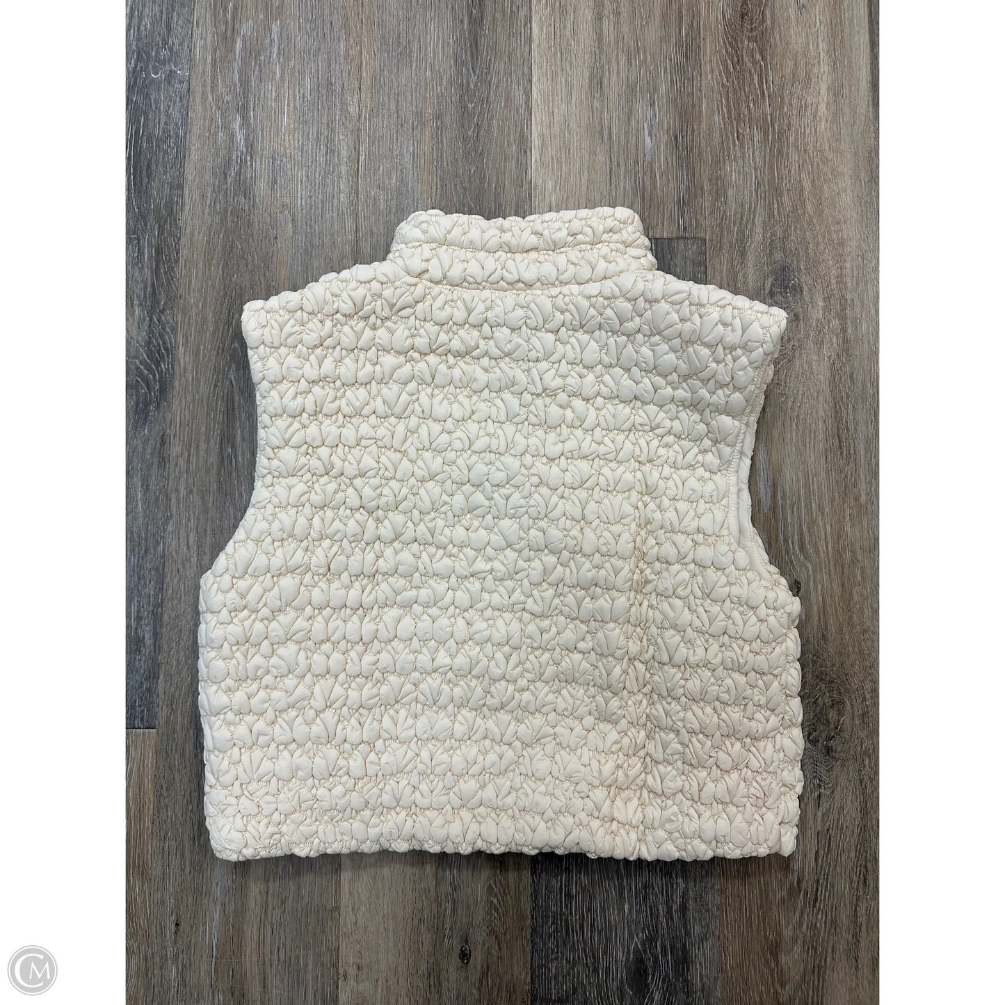 Vest Puffer & Quilted By Current Air In Cream, Size: S