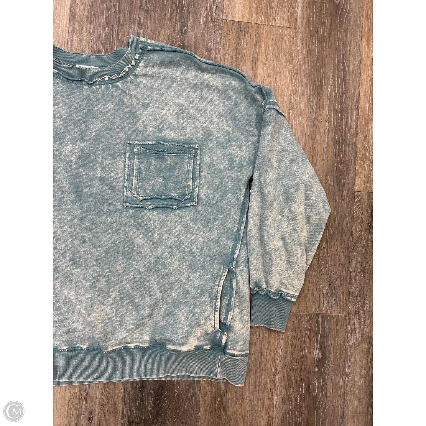 Top Long Sleeve By Zenana In Blue, Size: Xl