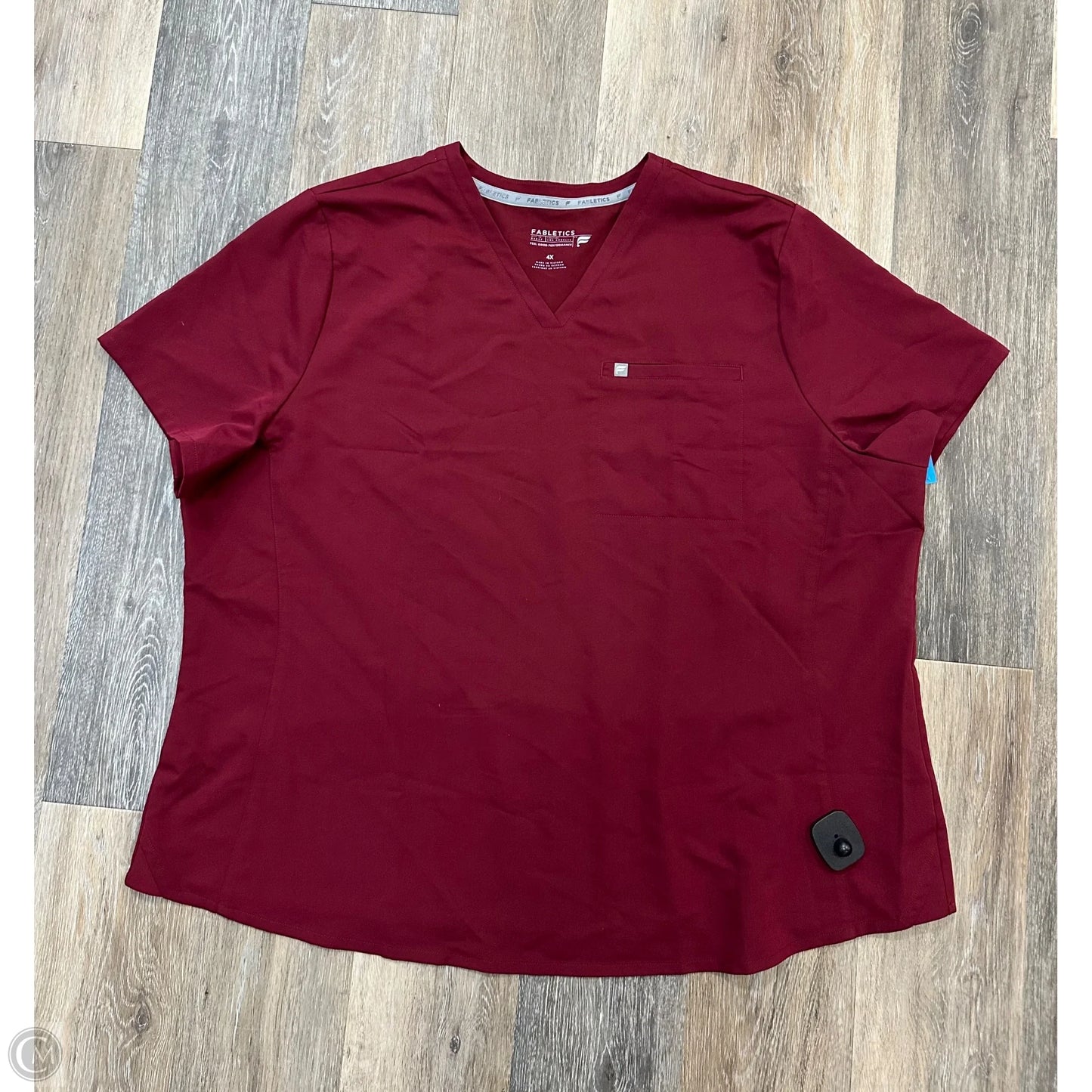 Athletic Top Short Sleeve By Fabletics In Maroon, Size: 4x