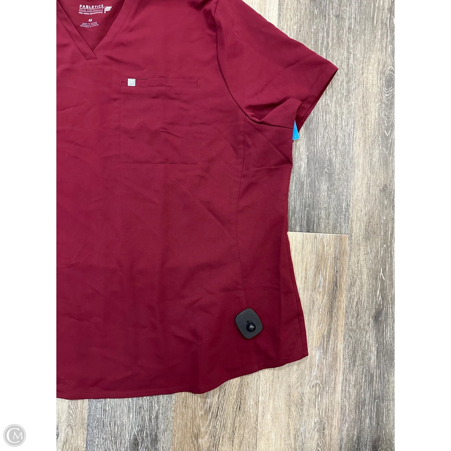 Athletic Top Short Sleeve By Fabletics In Maroon, Size: 4x