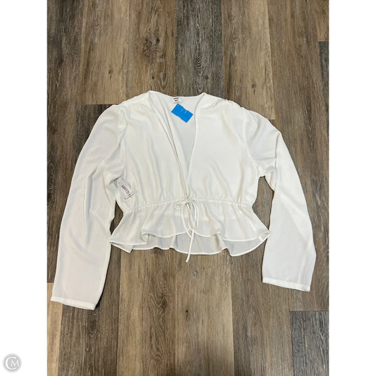 Blouse Long Sleeve By Sunday Best In White, Size: L
